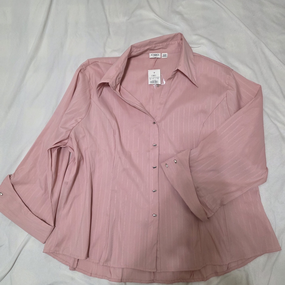 Cato Soft Pink Button-Down Shirt